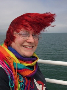windy on the ferry - not going for the Morrissey look, honest