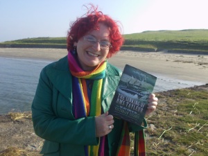 with Tayleur book on Lambay - harbour